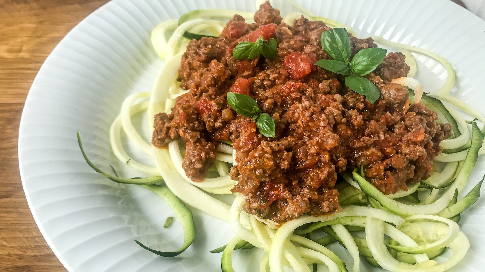 Squash Spaghetti med kødsovs